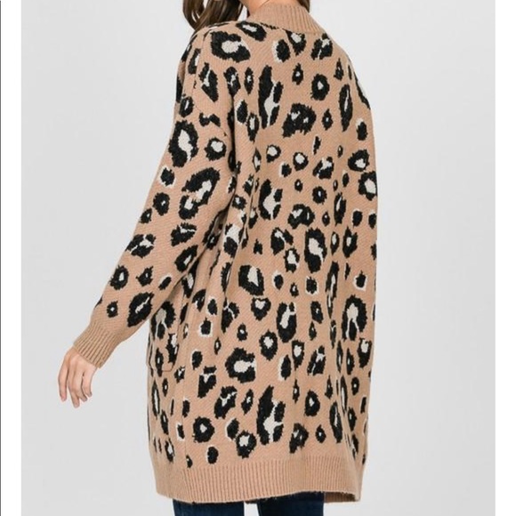 Good Vibes Only Leopard Print Cardigan - Picture 2 of 3